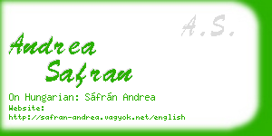 andrea safran business card